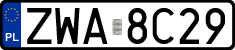 License plates of Poland, Regular car plates