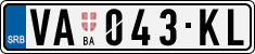 License plate of Serbia, Cars