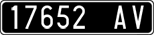 License plate of Italy, Cars (1927 year series)