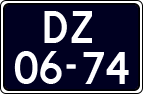 License plate of the Netherlands, Imported oldtimers (cars)