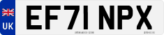 License plate of the United Kingdom, 2001 year system