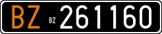 License plate of Italy, Cars (1927 year series)