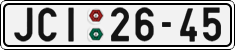 License plate of the Czech Republic, Cars (1960)