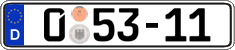 German license plate, Diplomatic