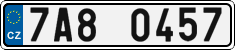 License plate of the Czech Republic, Cars (2001)
