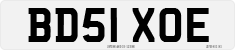 License plate of the United Kingdom, 2001 year system
