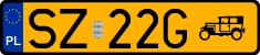 License plates of Poland, Oldtimers