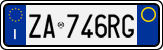 License plate of Italy, Cars (1994 year series)