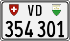 License plate of Switzerland, Cars