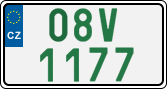 License plate of the Czech Republic, Oldtimers (2001)