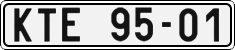 License plate of the Czech Republic, Cars (1960)
