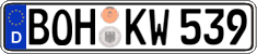 German license plate, Regular plates