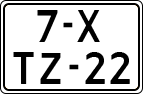 License plate of the Netherlands, Cars