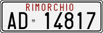 License plate of Italy, Trailers (1994 year series)