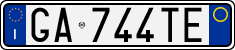 License plate of Italy, Cars (1994 year series)