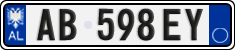 License plate of Albania, Cars (2011)