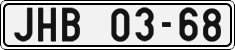 License plate of the Czech Republic, Cars (1960)