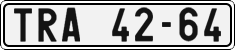License plate of the Czech Republic, Cars (1960)
