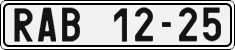 License plate of the Czech Republic, Cars (1960)
