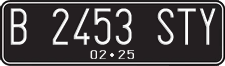License plate of Indonesia, Regular plates