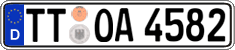 German license plate, Regular plates