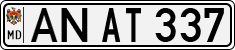 License plate of Moldova, Cars (1992)
