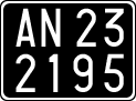 License plate of Italy, Cars (1927 year series)