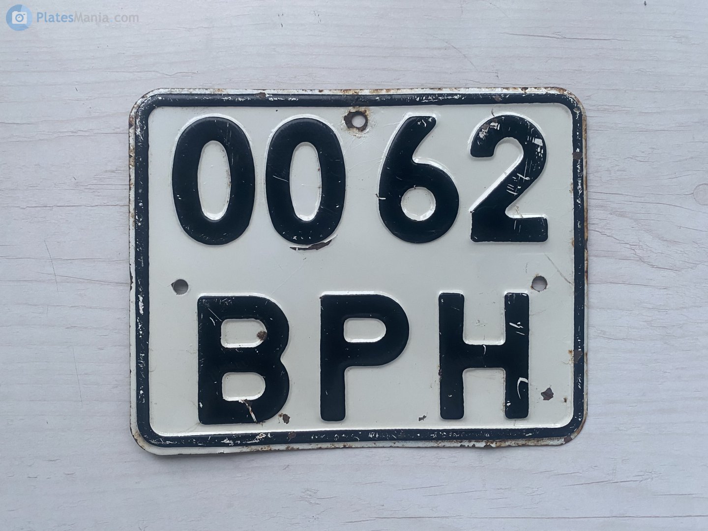 0062 ВРН, License plate without vehicle 