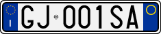 License plate of Italy, Cars (1994 year series)