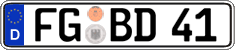 German license plate, Regular plates