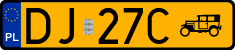License plates of Poland, Oldtimers