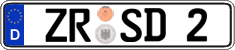 German license plate, Regular plates