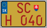 License plate of Slovakia, Oldtimers