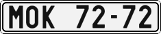 License plate of the Czech Republic, Cars (1960)