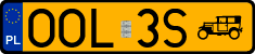 License plates of Poland, Oldtimers