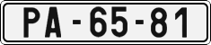 License plate of the Czech Republic, Cars (1960)