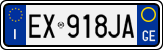 License plate of Italy, Cars (1994 year series)