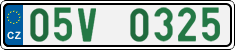 License plate of the Czech Republic, Oldtimers (2001)