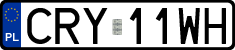 License plates of Poland, Regular car plates