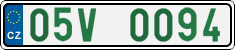 License plate of the Czech Republic, Oldtimers (2001)