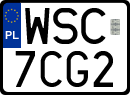 License plates of Poland, Special vehicles and motorcycles