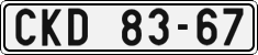 License plate of the Czech Republic, Cars (1960)