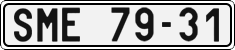 License plate of the Czech Republic, Cars (1960)