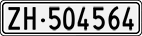 License plate of Switzerland, Cars
