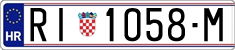 License plate of Croatia, Regular plates