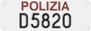 License plate of Italy, Police
