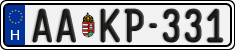 license plates of Hungary, Regular plates (2022)