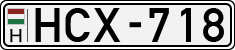 license plates of Hungary, Cars (1990)