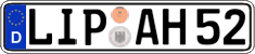 German license plate, Regular plates