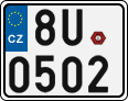 License plate of the Czech Republic, Motorcycles (2001)